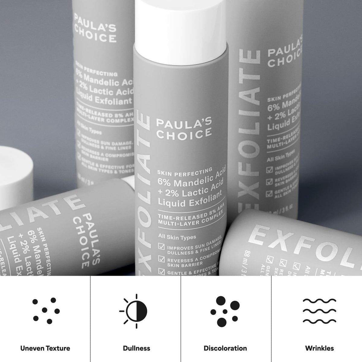 Paula's Choice paired with moisturizer and sunscreen for layered care
