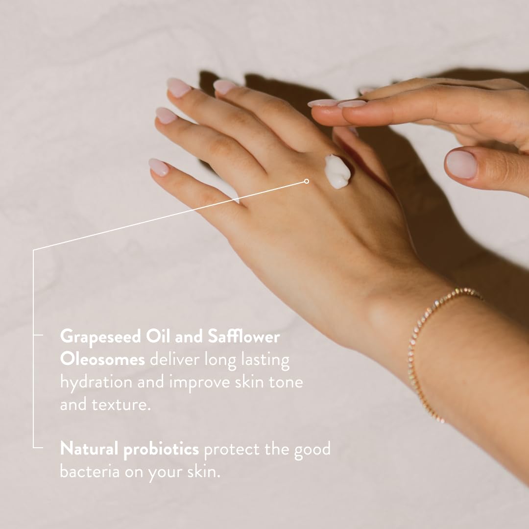 PAUME open jar being applied to palms showing quick application and immediate comfort