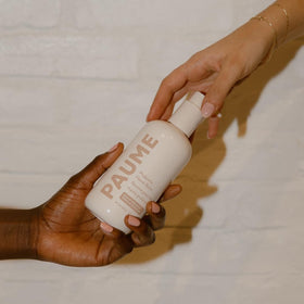 PAUME jar on bathroom counter in lifestyle scene conveying daily use convenience