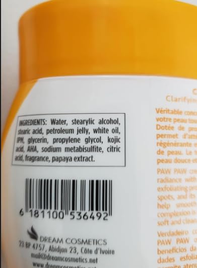 Generic Paw Paw Papaya Cream close-up texture on fingertip illustrating smooth application and nourishment