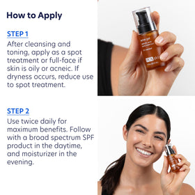 PCA SKIN acne gel texture close-up showing lightweight serum for fast absorption benefit