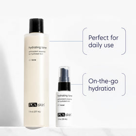 PCA SKIN application with cotton pad showing gentle, effective cleansing