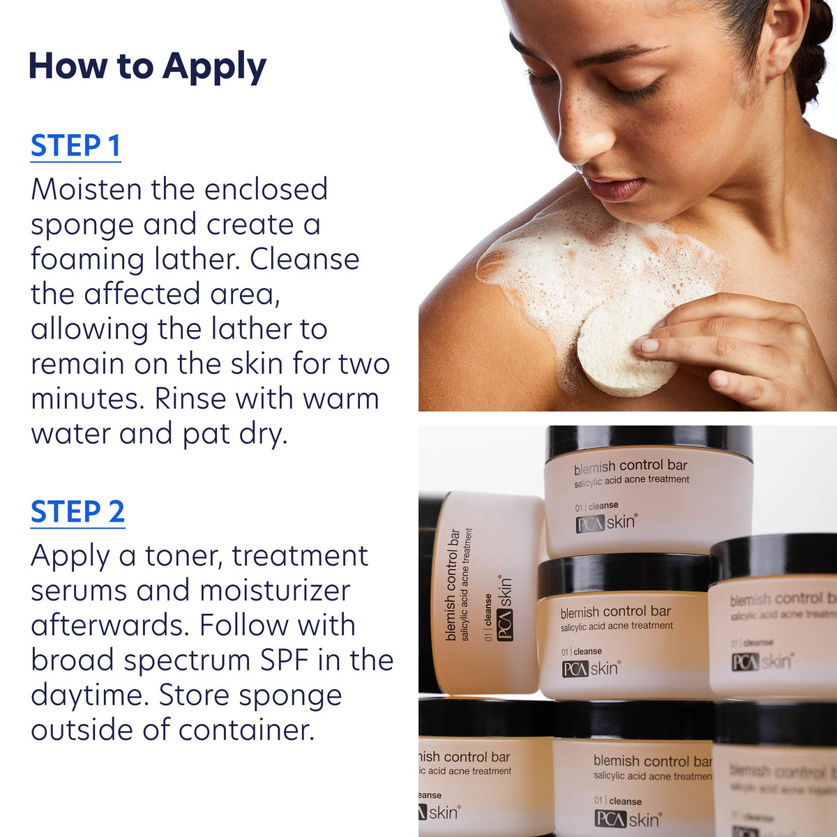 PCA SKIN creamy lather texture close-up demonstrating exfoliating cleansing action