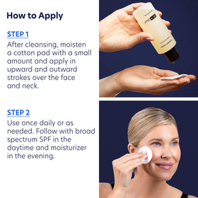 PCA SKIN bottle held in hand to show real-world size and convenient 4.4 oz scale