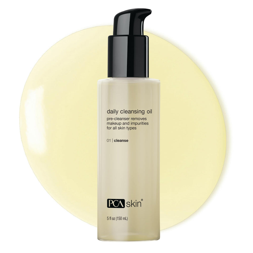 PCA SKIN front bottle shot showing packaging and label, clear product benefit