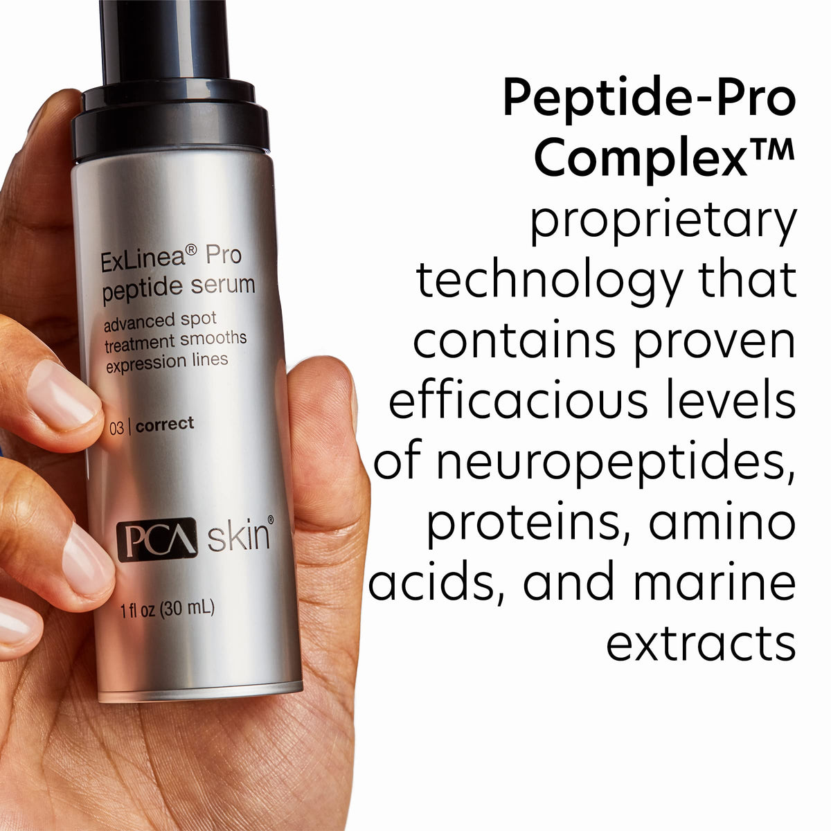 PCA SKIN applying serum to eye area to reduce fine lines