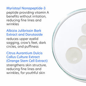 PCA SKIN demo of patting gel under the eye to reduce puffiness and hydrate delicate skin