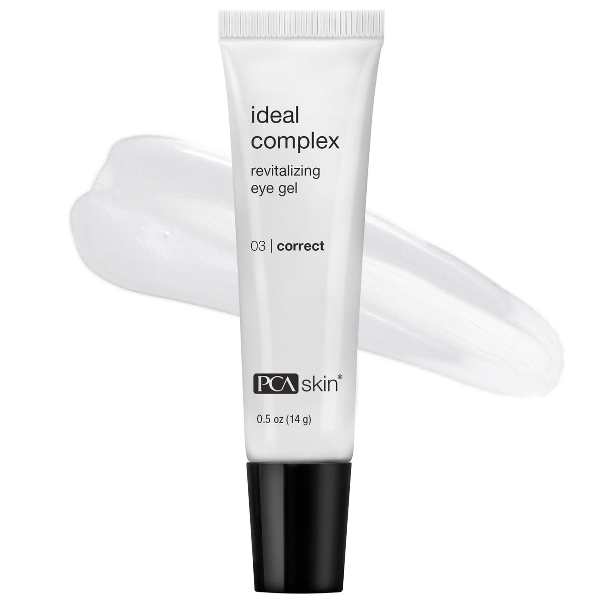 PCA SKIN front tube view showing the 0.5 oz eye gel and branding for easy identification