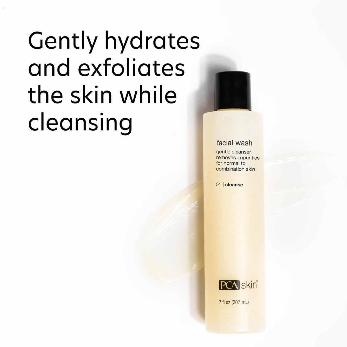 PCA SKIN close-up foam texture illustrating gentle, hydrating lather