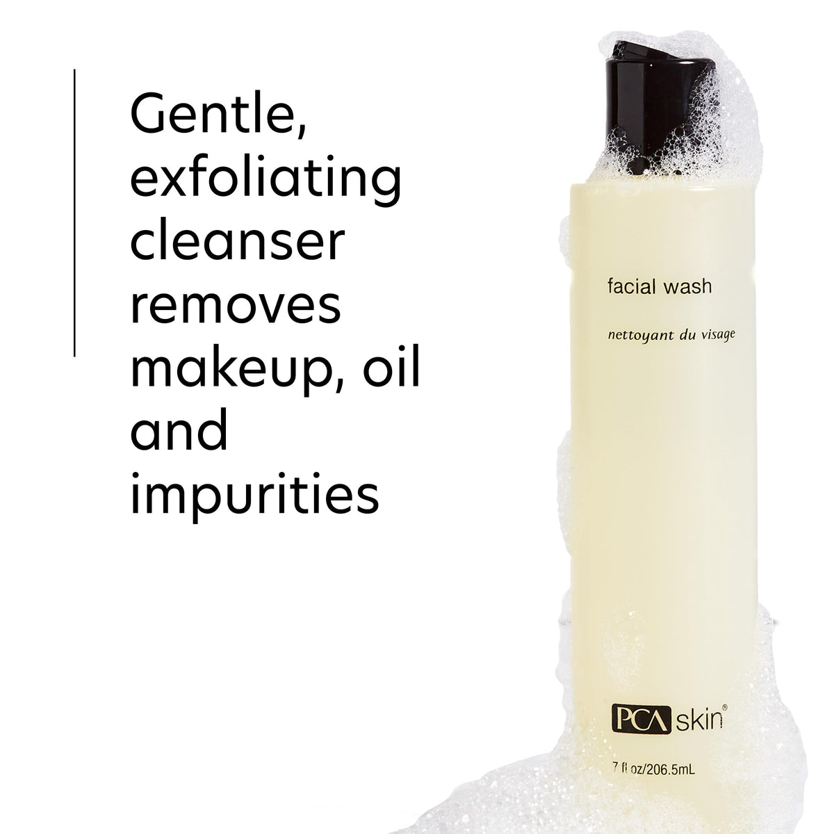 PCA SKIN ingredient label detail highlighting lactic acid and botanical extracts
