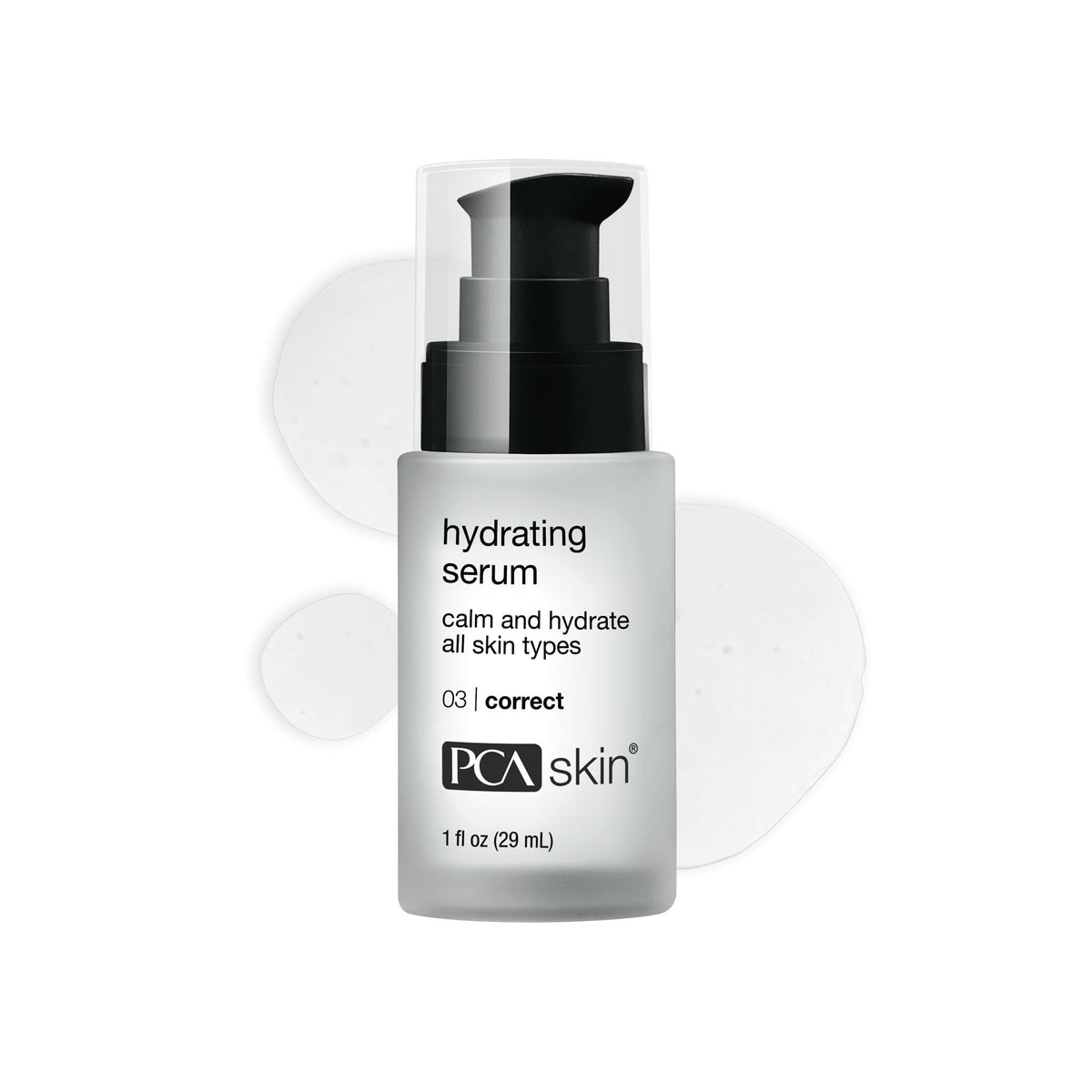 PCA SKIN front pump bottle showing product packaging and gentle formulation benefit