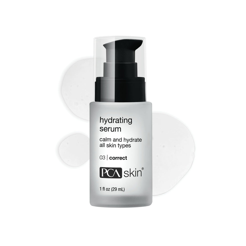 PCA SKIN front pump bottle showing product packaging and gentle formulation benefit
