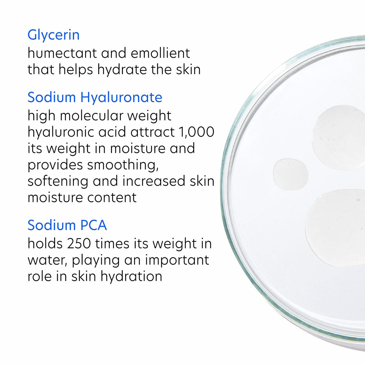 PCA SKIN serum texture drop highlighting lightweight hydration and absorbency benefit