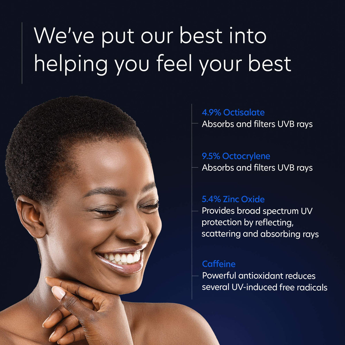 PCA SKIN pump dispensing sunscreen demonstrating easy application