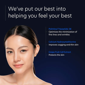 PCA SKIN application demo on neck demonstrating easy upward massage benefits