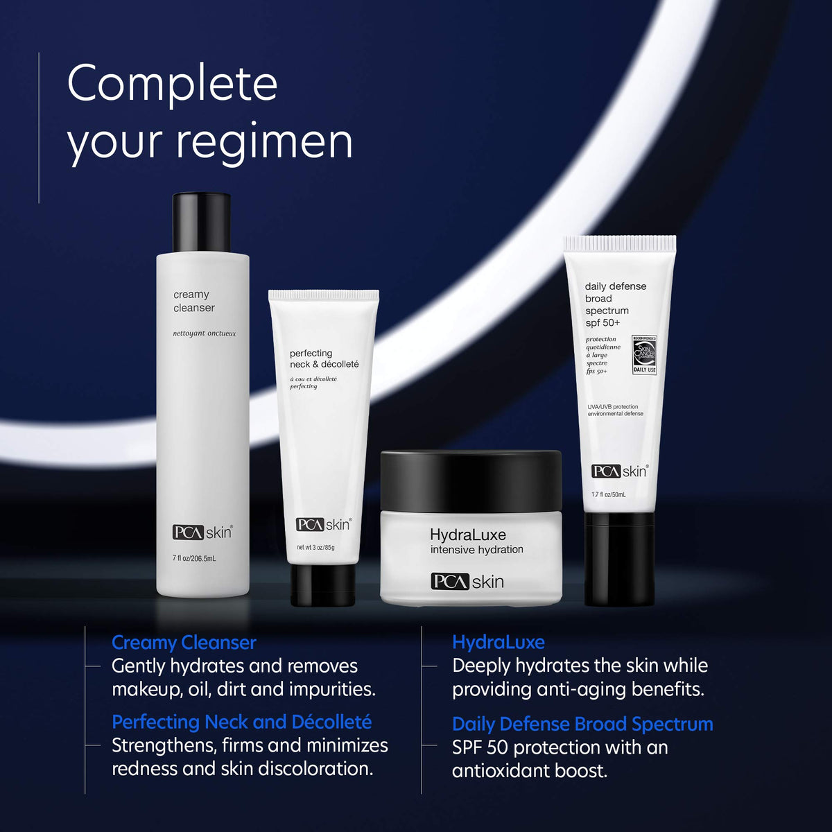 PCA SKIN ingredients label close-up highlighting active peptide and retinol benefits