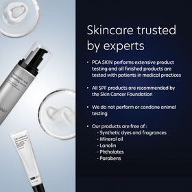 PCA SKIN size comparison with hand showing 3 oz jar scale benefits