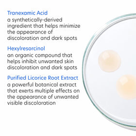 PCA SKIN serum applied on hand demonstrating easy spreadability benefit