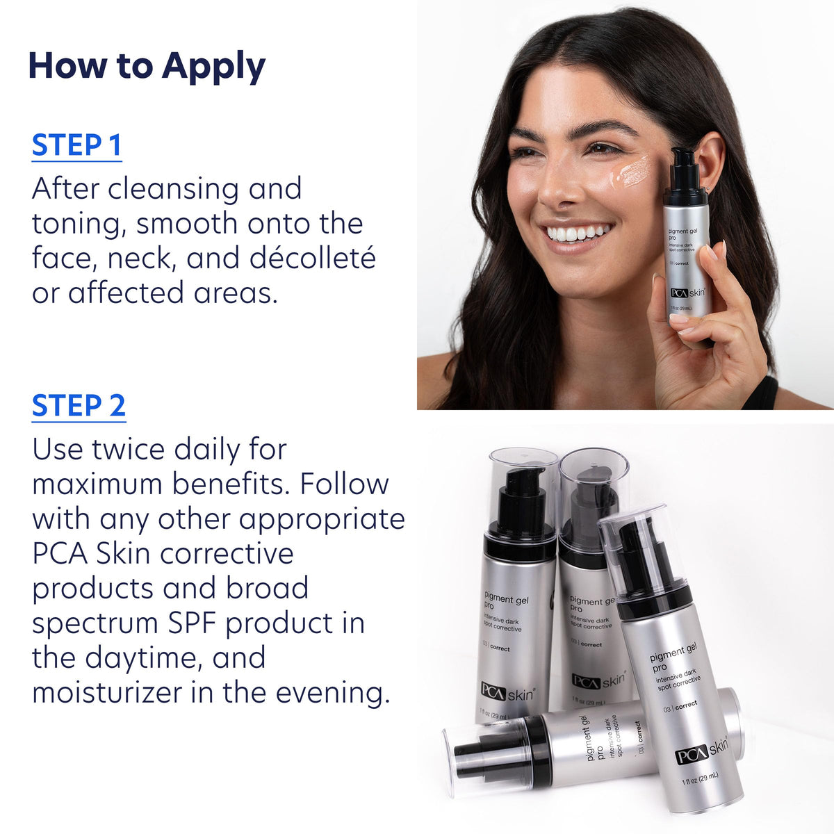 PCA SKIN illustrative before and after showing visible spot reduction benefit