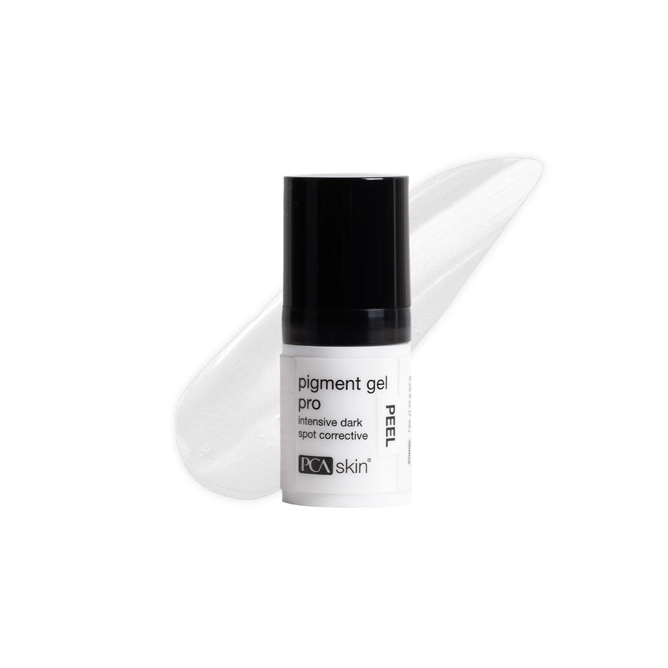 PCA SKIN front packaging showing trial bottle and branding benefits