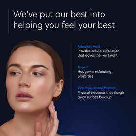 PCA SKIN product in hand demonstrating correct amount and easy massage application