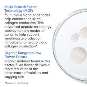PCA SKIN applying serum to face and neck to target lift and firmness