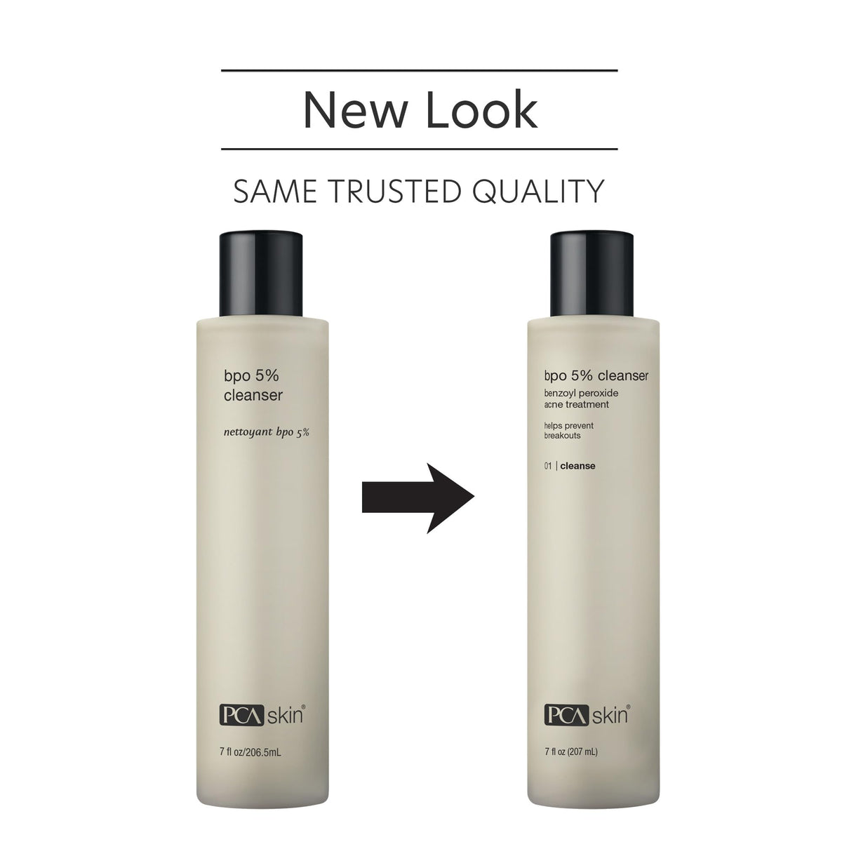 PCA SKIN label close-up highlighting active ingredients and precise dosing benefits