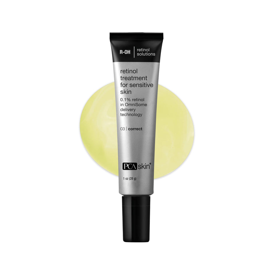 PCA SKIN front packaging showing gentle retinol serum for sensitive skin benefits