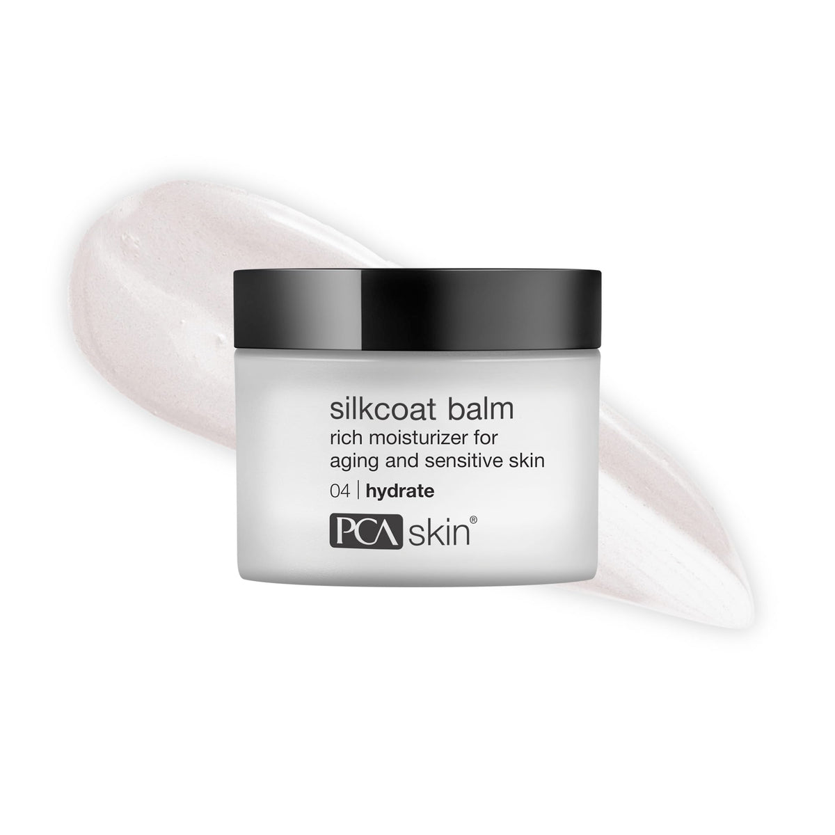 PCA SKIN Silkcoat front jar showing label and 1.7 fl oz size for clear identification