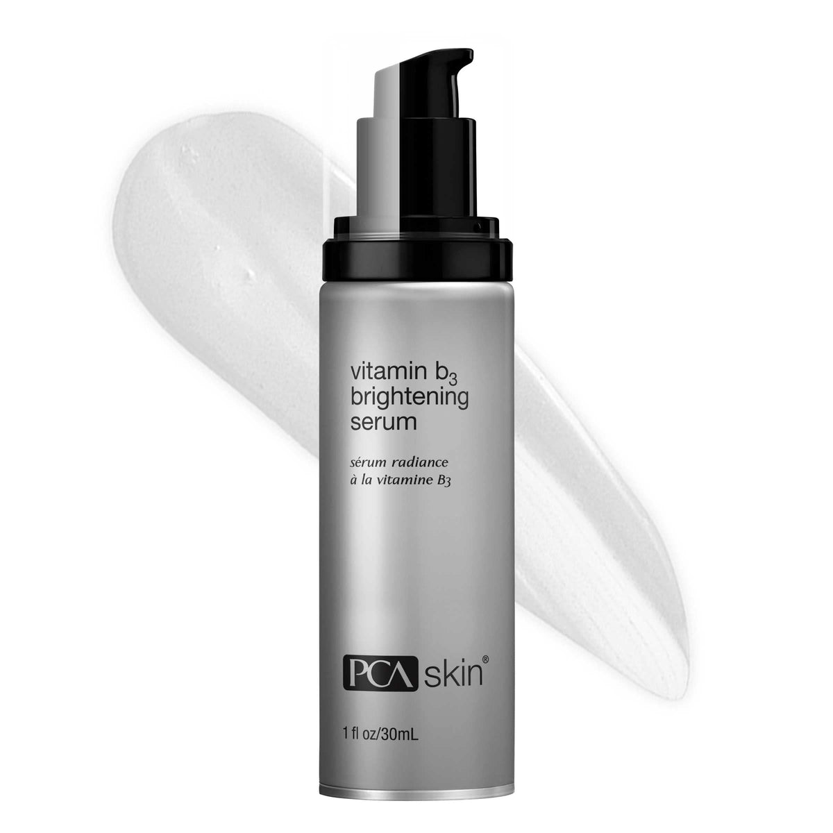 PCA SKIN bottle front packaging showing product and benefit of brightening