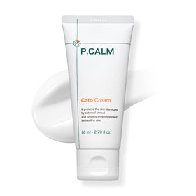 P.CALM front packaging showing cream tube and clear benefits