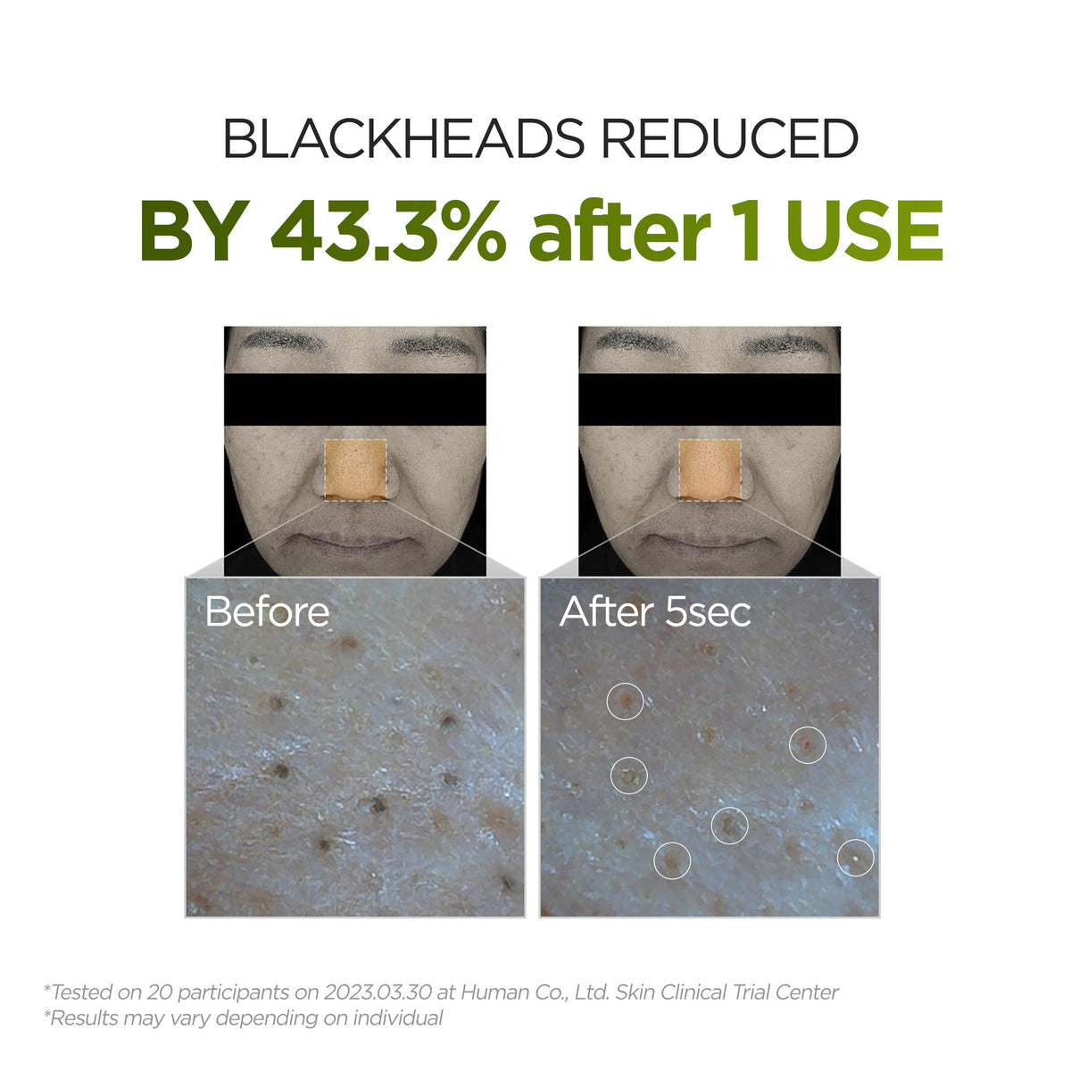 P.CALM in-hand application showing ease of use and makeup removal