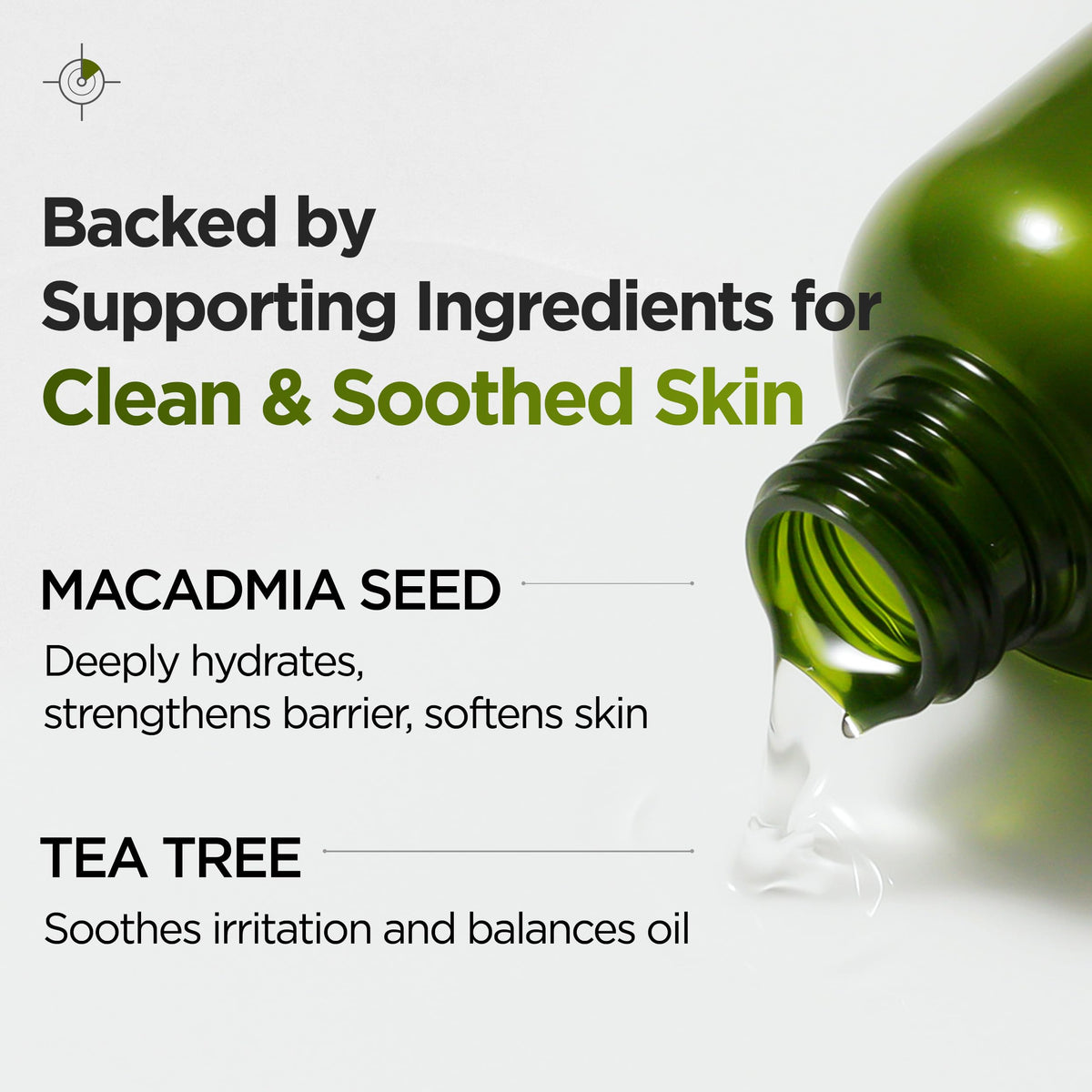 P.CALM label close-up highlighting botanical ingredient list and clarity