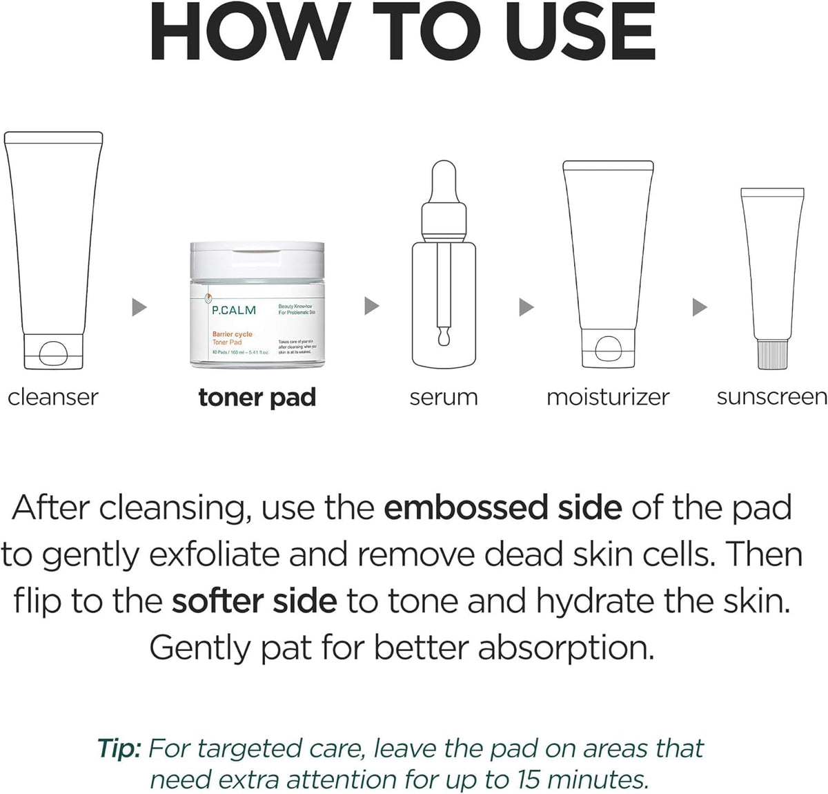 P.CALM jar on bathroom shelf suggesting daily calming skincare routine