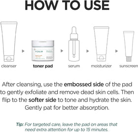 P.CALM jar on bathroom shelf suggesting daily calming skincare routine