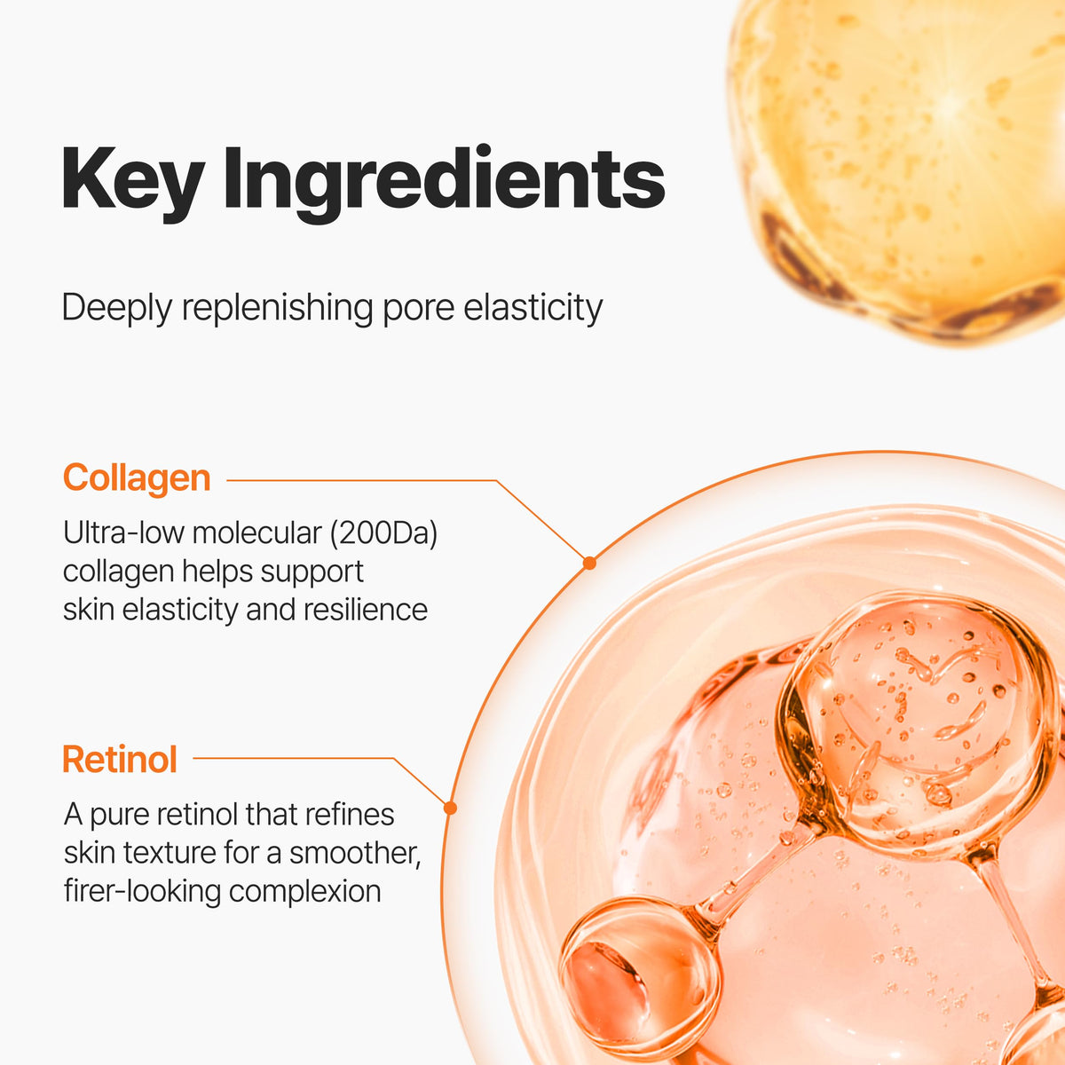 P.CALM close-up of gel surface highlighting cooling benefits and lightweight feel