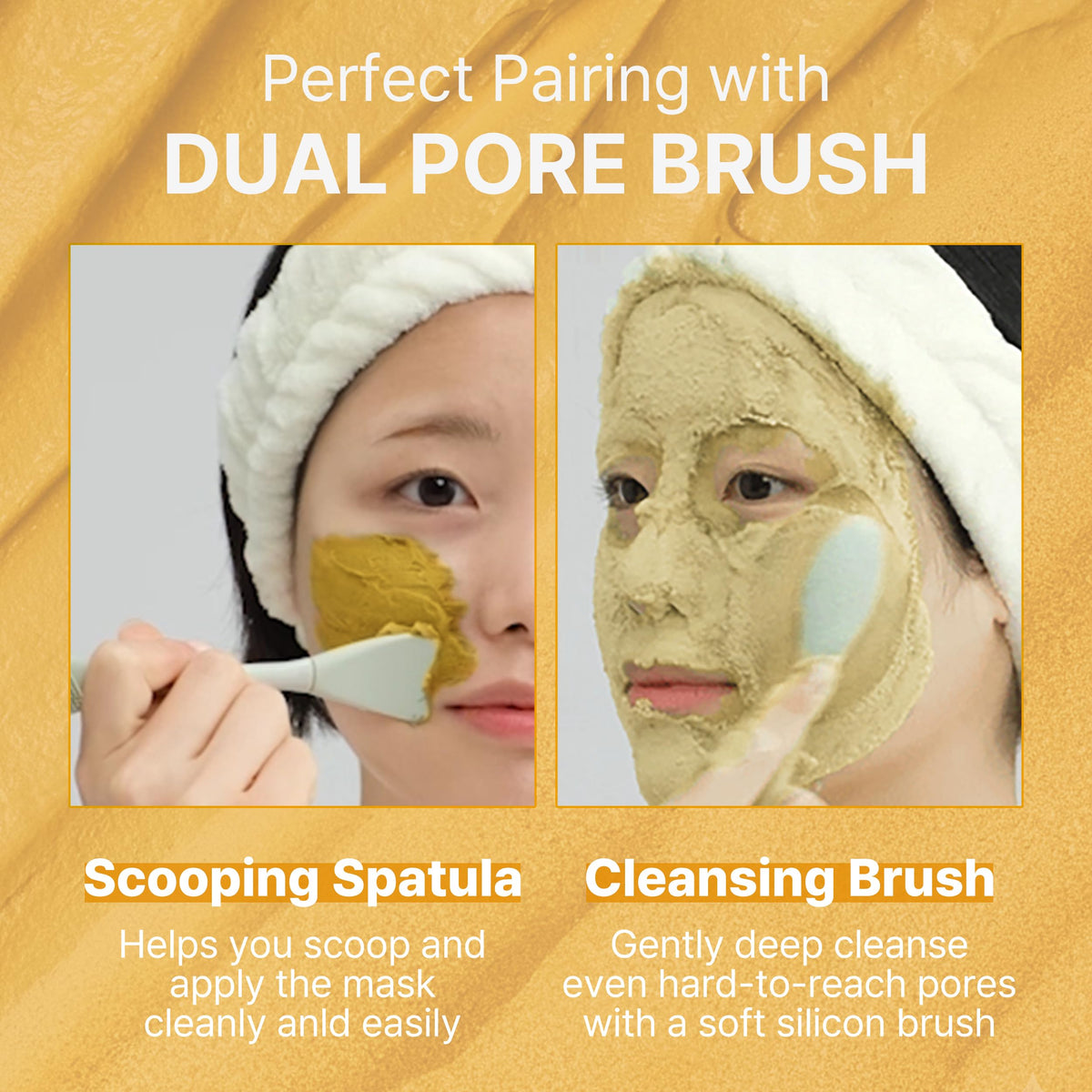 P.CALM before and after texture comparison showing smoother skin