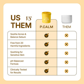 P.CALM mask in bathroom setting conveying a relaxing home spa