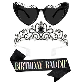 PcwBcn rhinestone tiara front view showing sparkle and regal effect