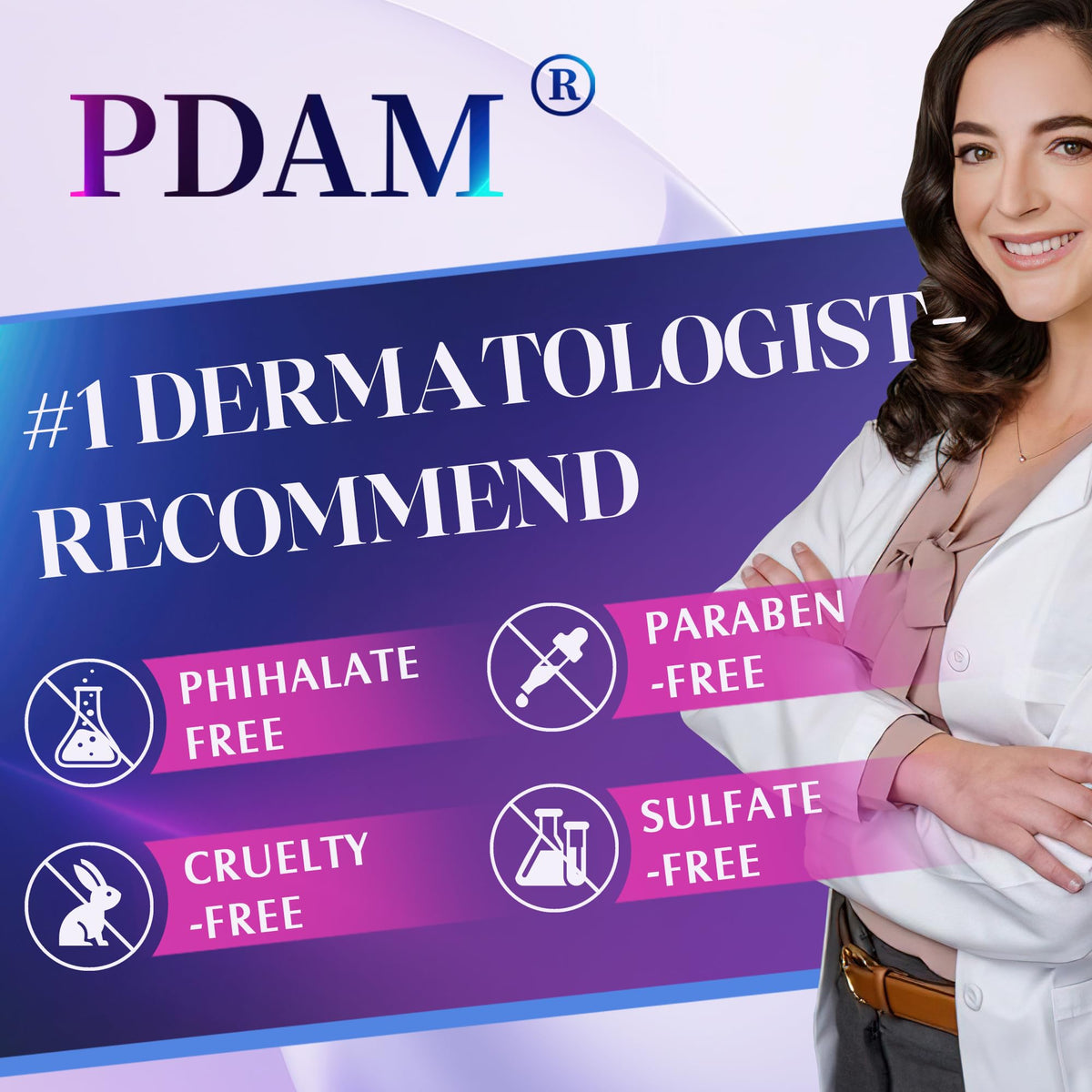Pdam applying foam to scalp highlighting targeted coverage benefit