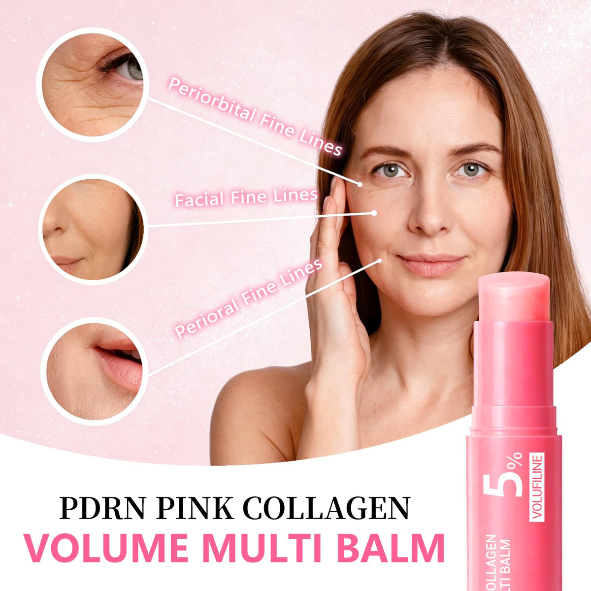 Generic PDRN Pink Collagen open tip texture melting finish for smooth application