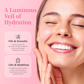 Generic PDRN Pink Collagen next to hand showing compact travel-friendly size