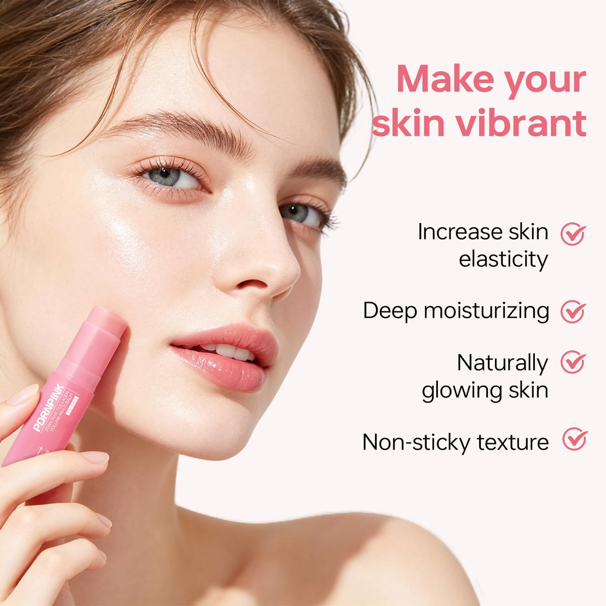 PDRNPINK ingredient label showing PDRN, Volufiline and collagen benefits