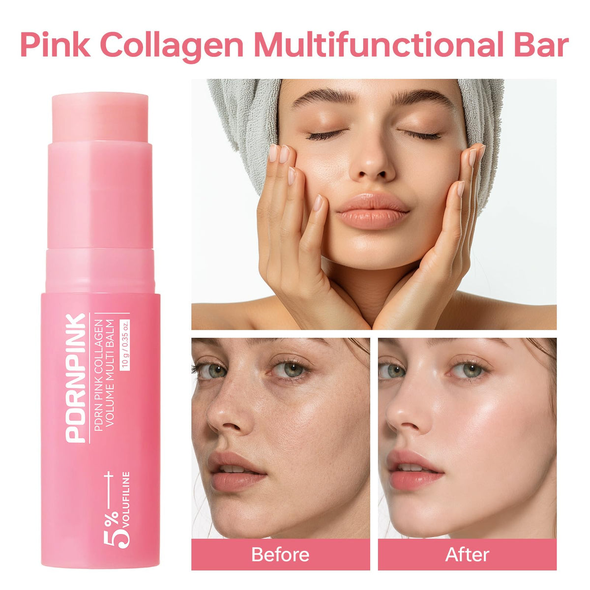 PDRNPINK close-up of balm texture demonstrating smooth melting application