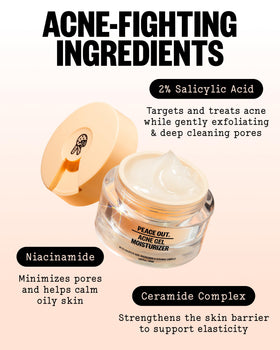 PEACE OUT applied on face showing even coverage and matte finish