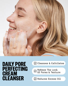 PEACE OUT cleanser pump and tube detail highlighting convenient dispensing