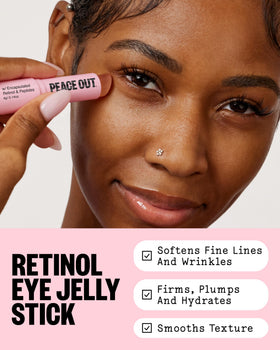 PEACE OUT open applicator detail revealing twist-up jelly for easy targeted use