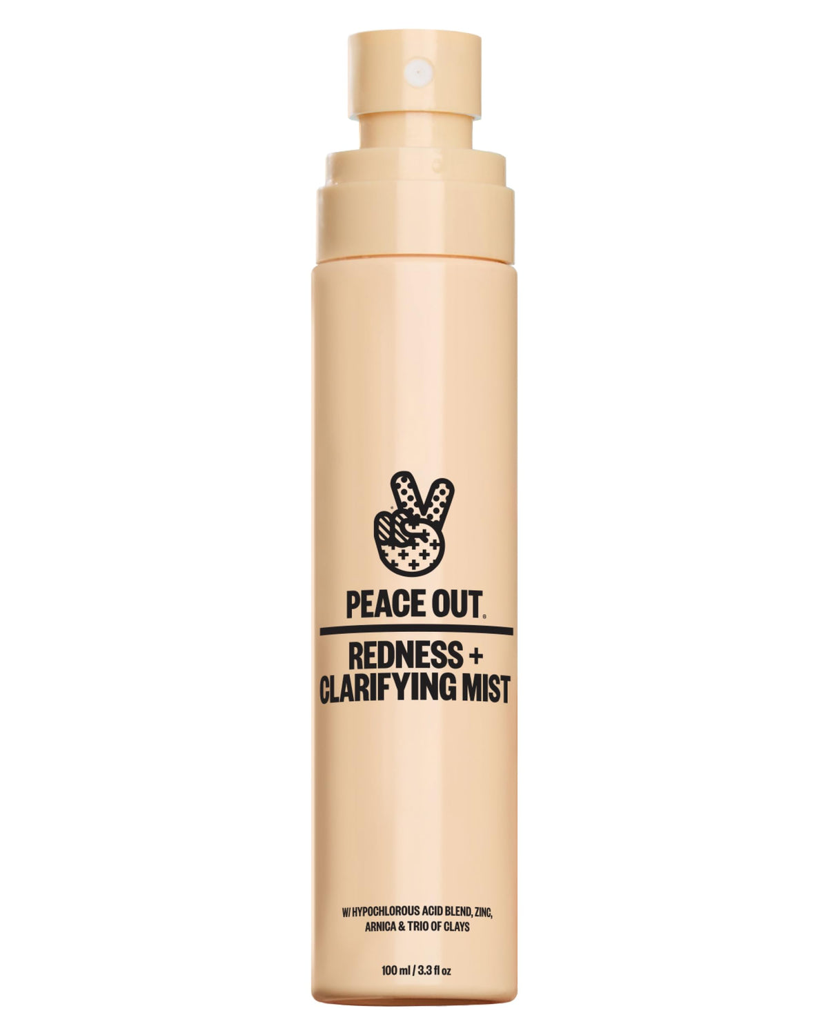 PEACE OUT front packaging showing calming mist and easy application