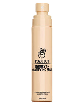 PEACE OUT front packaging showing calming mist and easy application