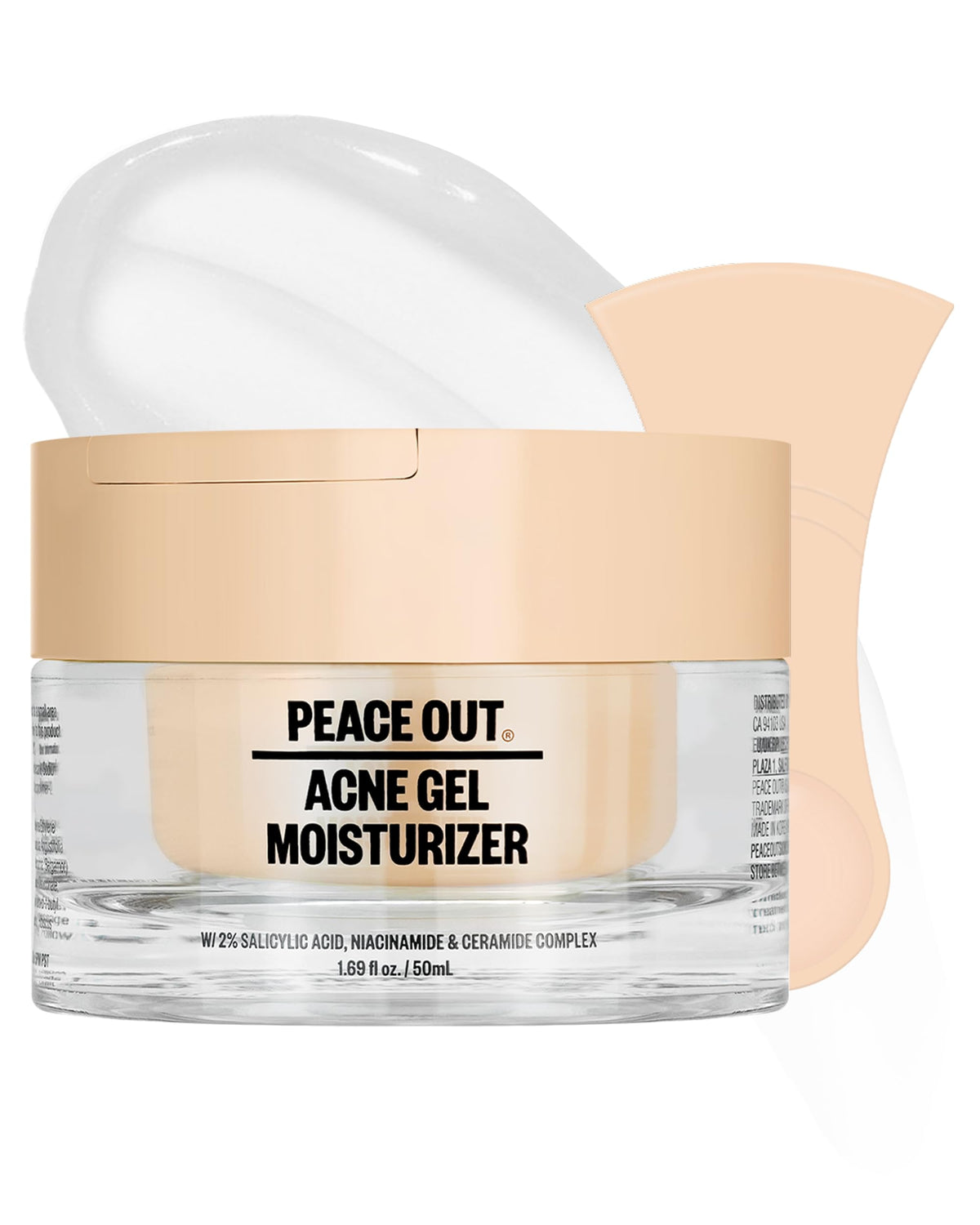 PEACE OUT front packaging showing bottle and label, clear benefits visible